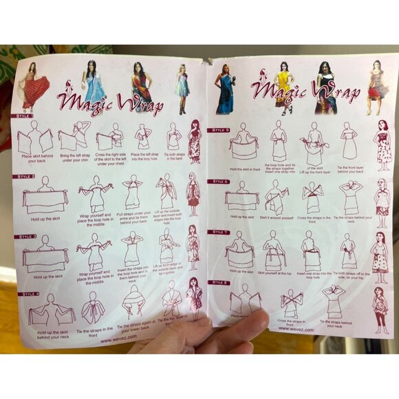 Wrap Sari Skirt Red Maxi Reversible Layers Chiffon Satin Boho Gypsy Womens 1 Sz - Picture 7 of 8